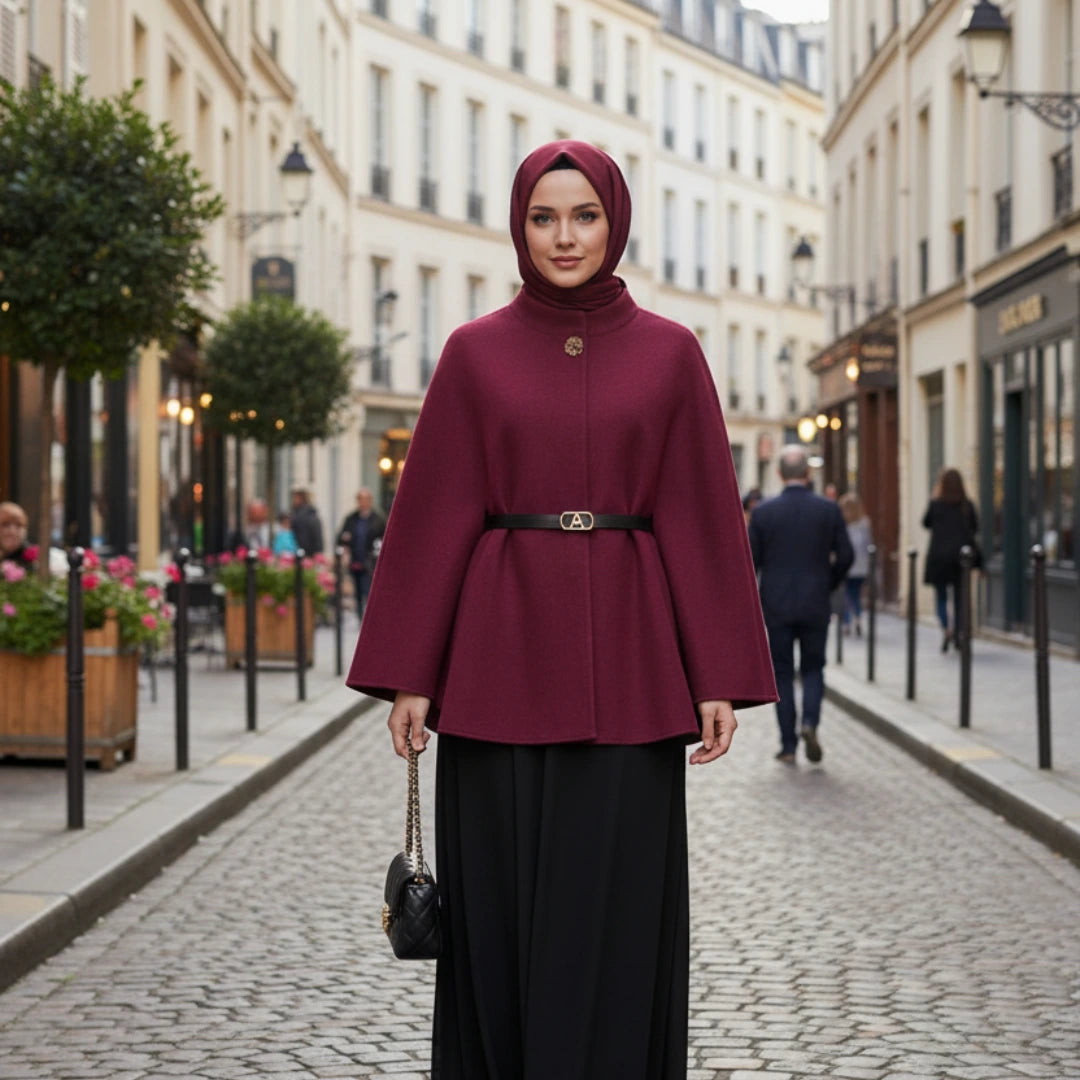 Cape Élégante avec Ceinture