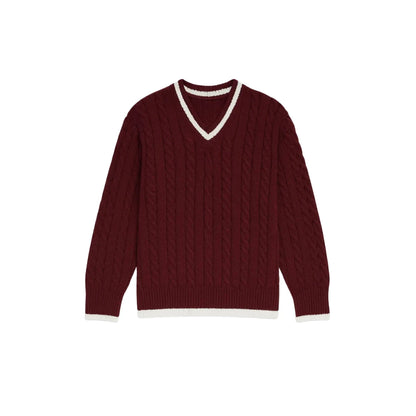 Pull  Col V en Maille