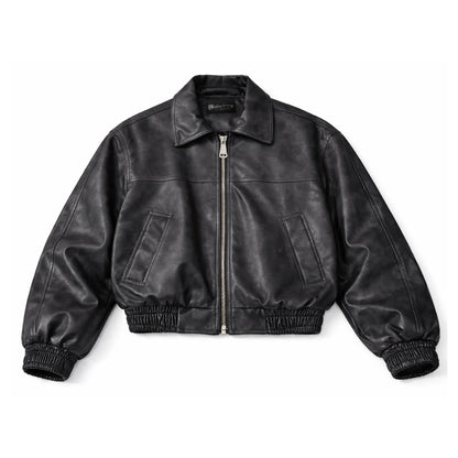 Veste Bomber  en Similicuir Élégante