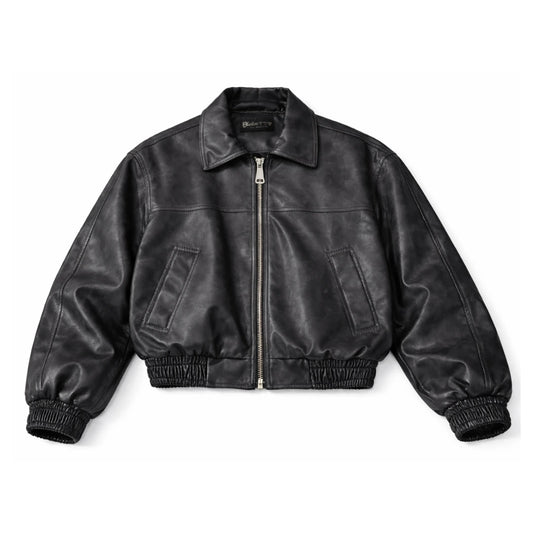 Veste Bomber  en Similicuir Élégante