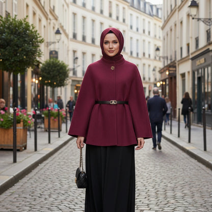 Cape   Élégante avec Ceinture