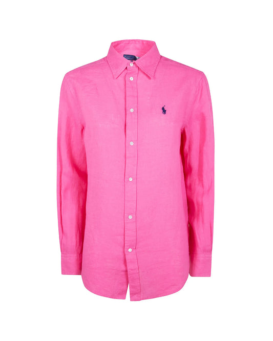 Chemise Homme Polo Ralph Lauren Rose en Lin – Coupe Élégante & Confort Premium