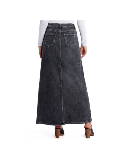Jupe Longue en Jean Femme – Coupe Droite Élégante | Gris Denim