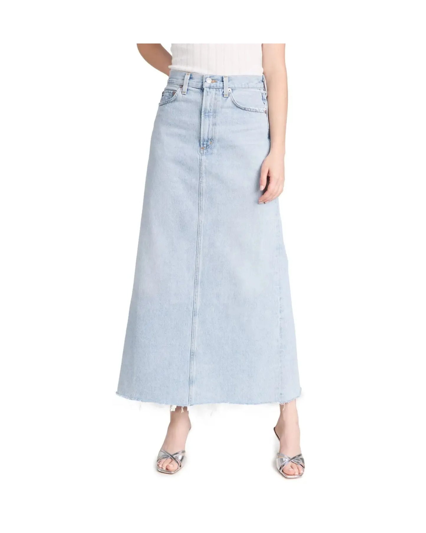 Jupe Longue en Jean – Coupe Droite Élégante