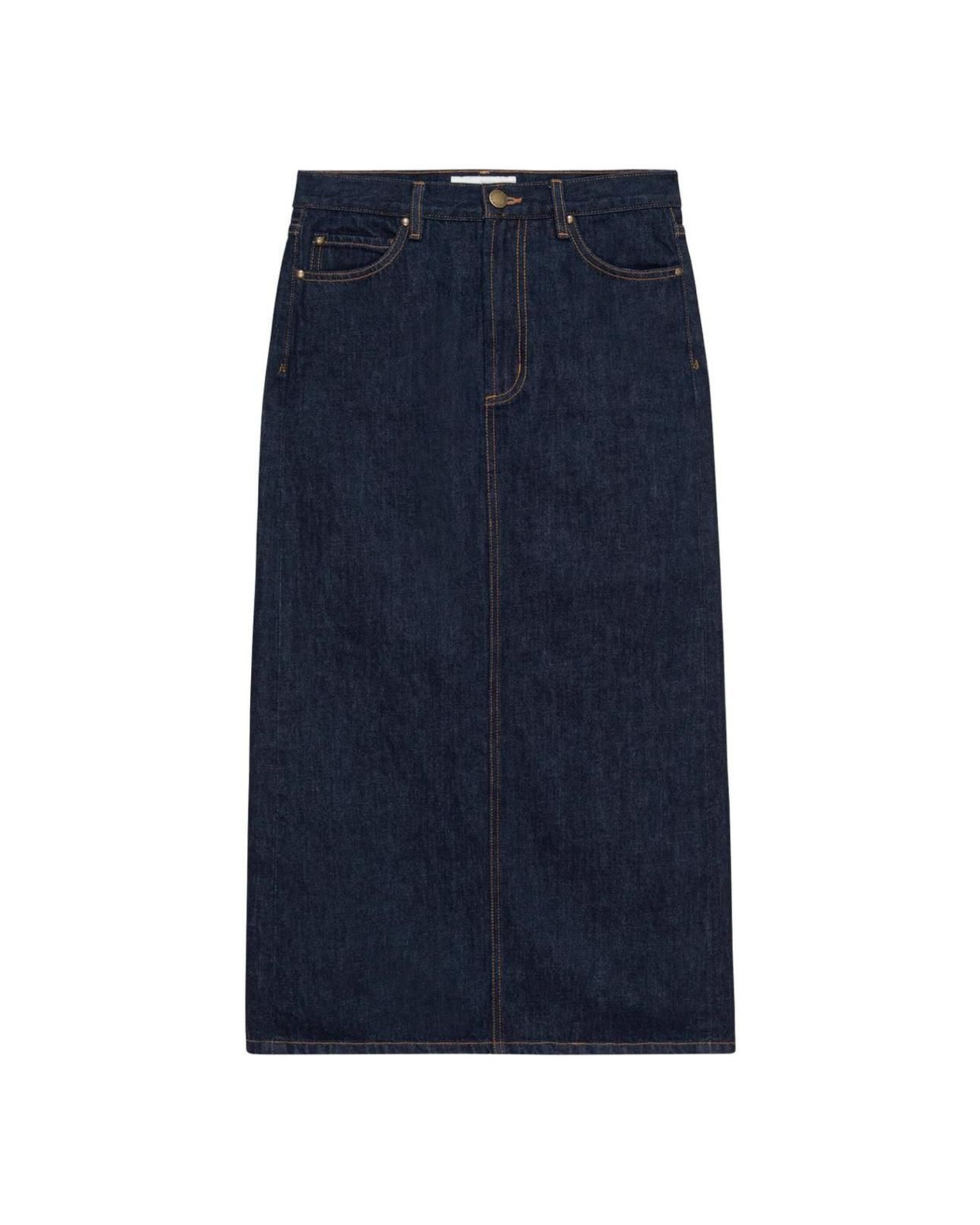 Jupe Longue en Jean Femme – Coupe Droite Élégante – Denim Bleu Foncé