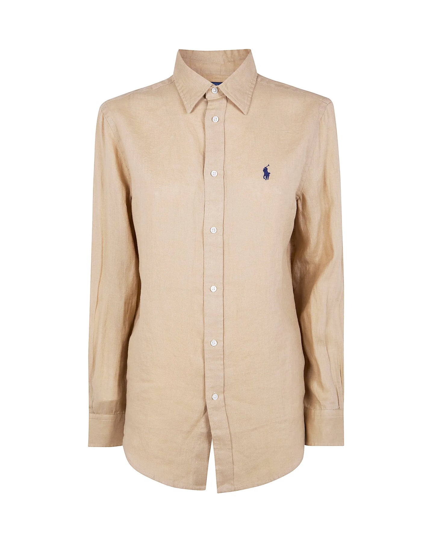 Chemise Polo Ralph Lauren en Lin Beige Femme – Élégance & Confort Premium