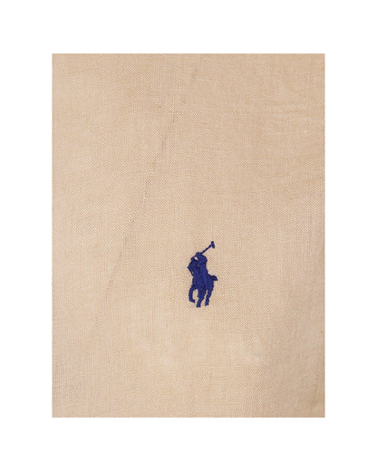 Chemise Polo Ralph Lauren en Lin Beige Femme – Élégance & Confort Premium