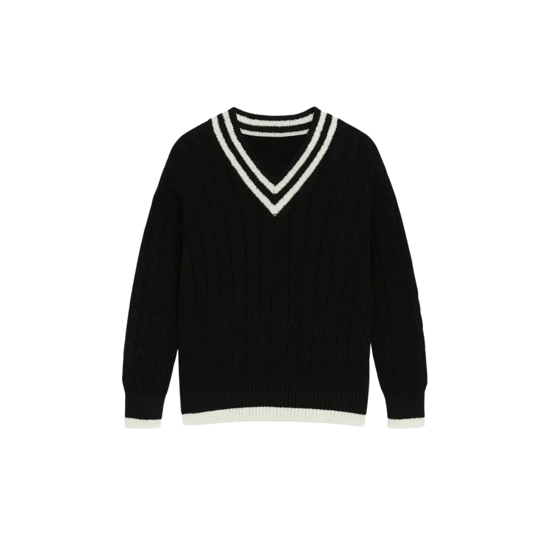Pull  Col V en Maille