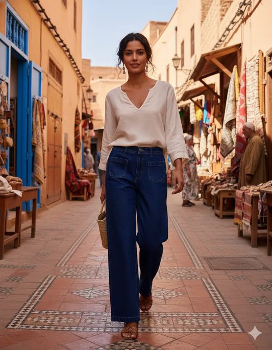 Jean Cargo Large – Élégance Moderne